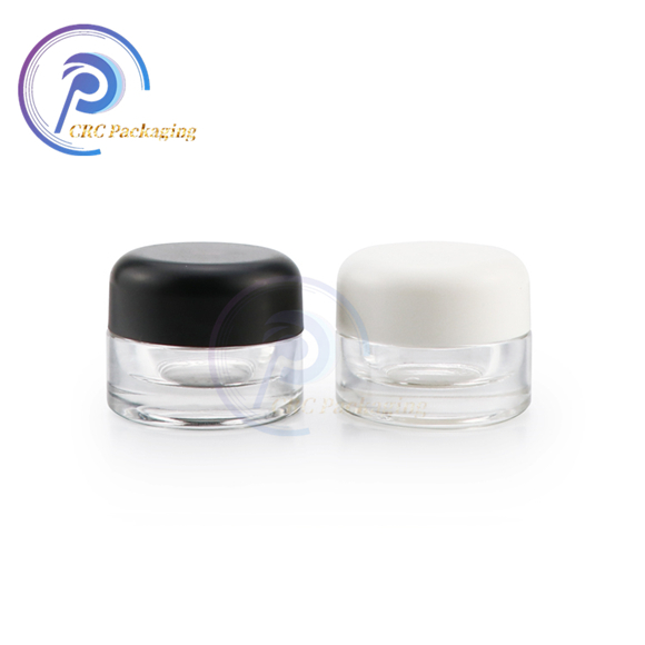 Child proof clear 9 ml concentrate jar