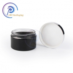 Download Skin Care Packaging Matte Black Glass Cream Jar 30g 50g Cosmetic Glass Jar With Lid