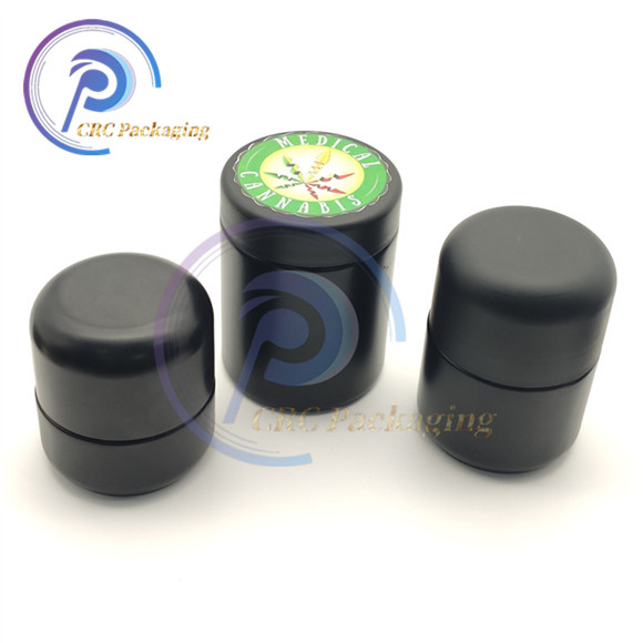 Download 50ml 70ml 110ml matter black glass jar with childproof Dome lid